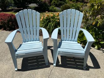 Light blue deck chairs