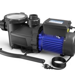 In/Above Ground Pool Pump, 2 HP Dual Speed 5586GPH with 115V High Flow,Powerful Self Priming Swimming Pool Pump with Filter Basket for Swimming Pool-5