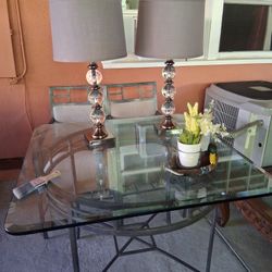 glass table  