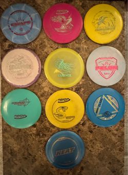 Lot of 10 Used Disc Golf Discs Fairway Drivers 9 speeds