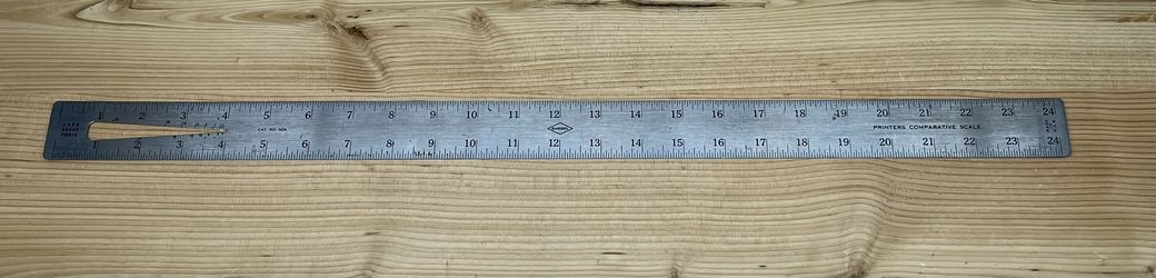 Vintage Gaebel Printers Comparative Scale 24” Ruler No 604 Usa