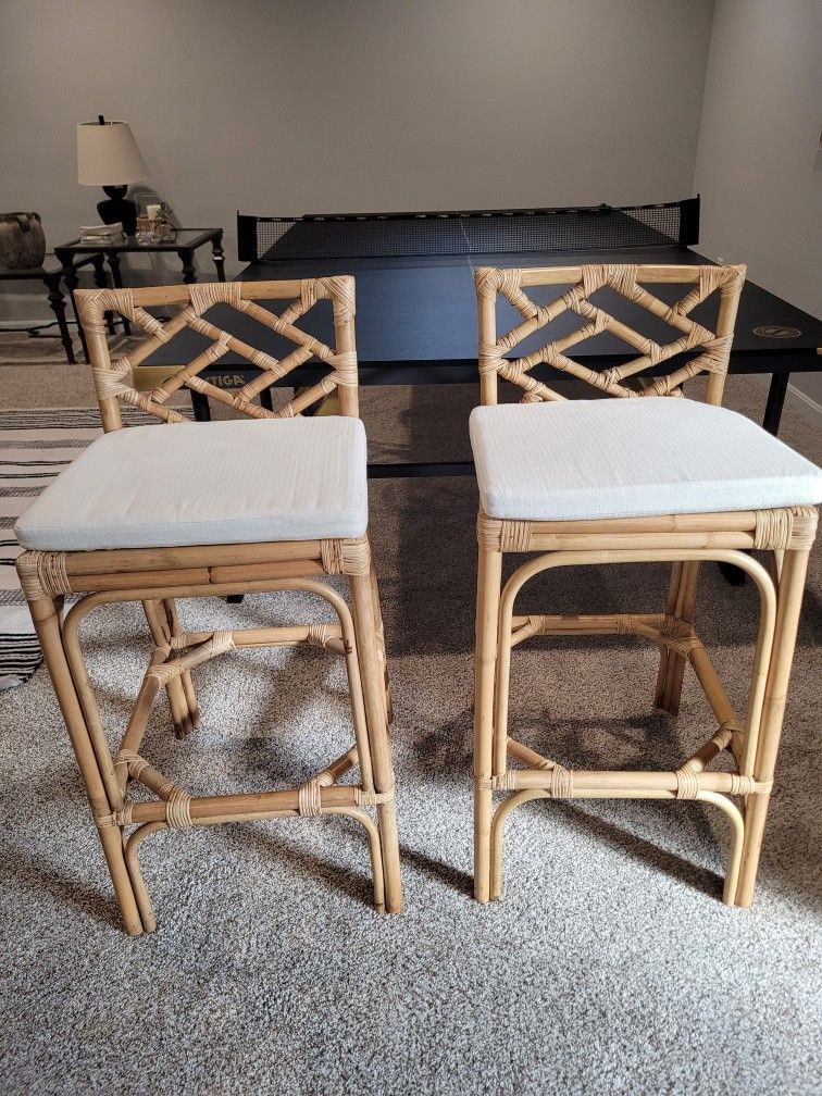 3 Bamboo Breakfast/Bar Chairs