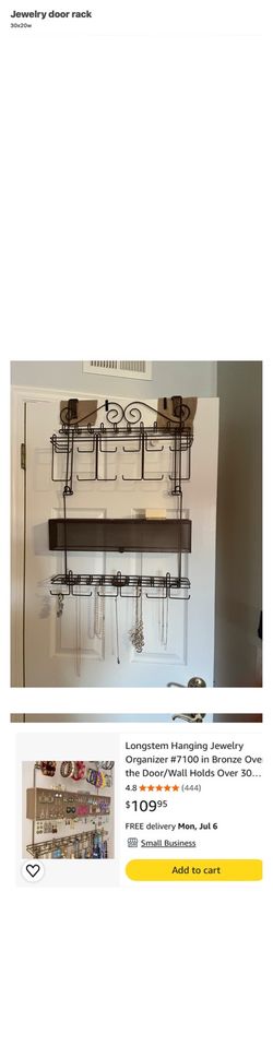 Jewelry door organizer