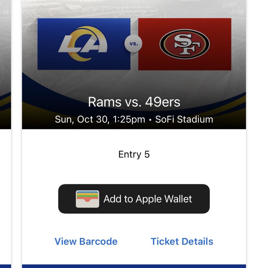 nfl tickets rams vs 49ers