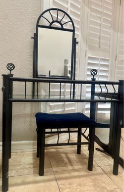 Vanity with chair