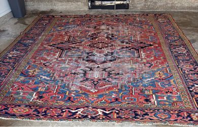 Antique Persian Heriz Area Rug 11’7” x 9’2”