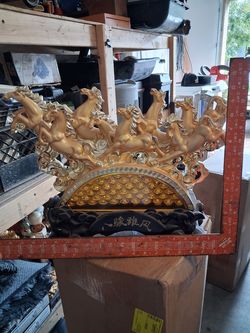 Large Gold Resin Statue