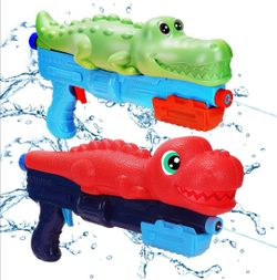 Buy One Get 1 free! Water Guns for Kids Dinosaur Squirt Guns Long Range 2 Pack Toddler Gun Beach Toys Yard Games Adults Outside Outdoor Summer Gifts