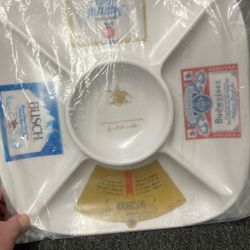 Vintage Beer Tray Budweiser Busch Michelob  1978 Sales Convention Decor Natty Light 