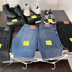 Shoes, Jordan’s , Adidas, Vans , Levi Jeans , Ikea Dresser
