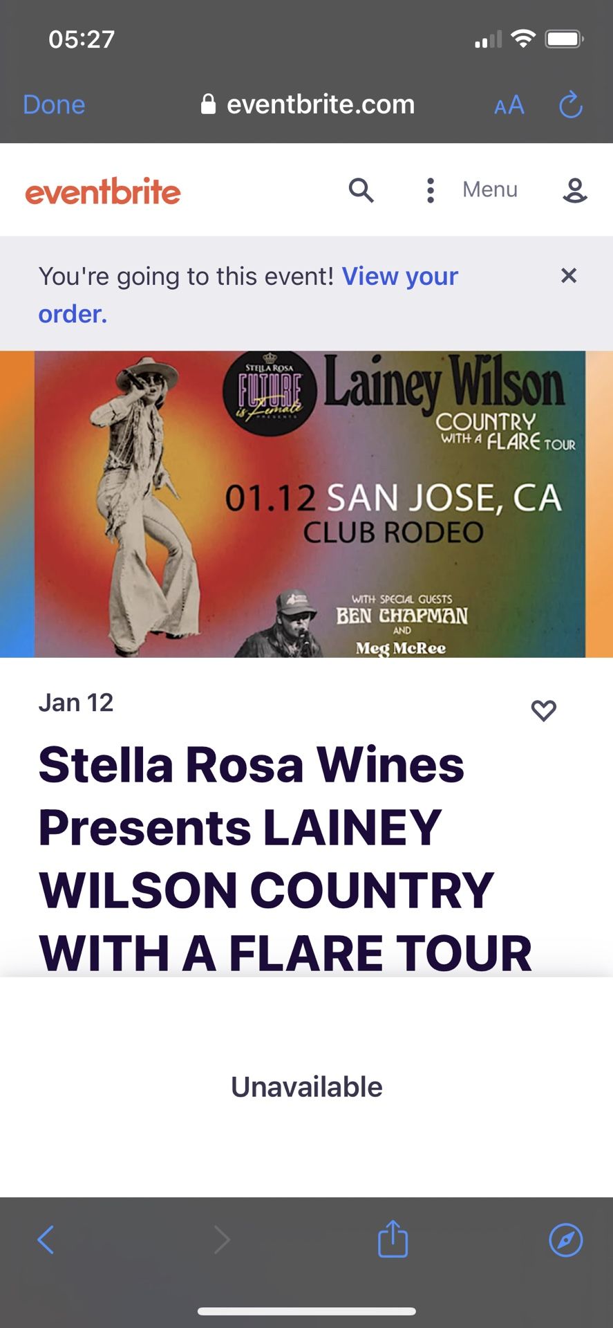 Lainey Wilson Concert - 2 Tickets