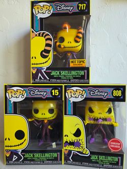 Funko Pop Jack Skellington Black Light Collection