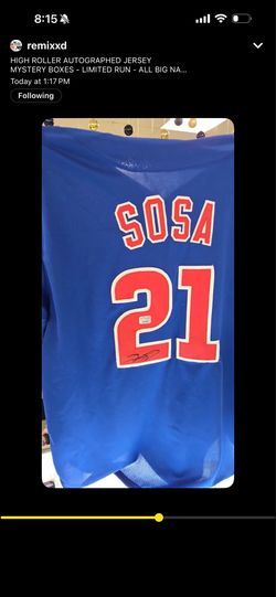 Sammy Sosa auto jersey