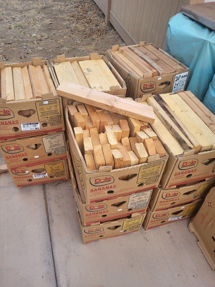 3 Big Boxes Of Firewood - Clean Ready To Burn