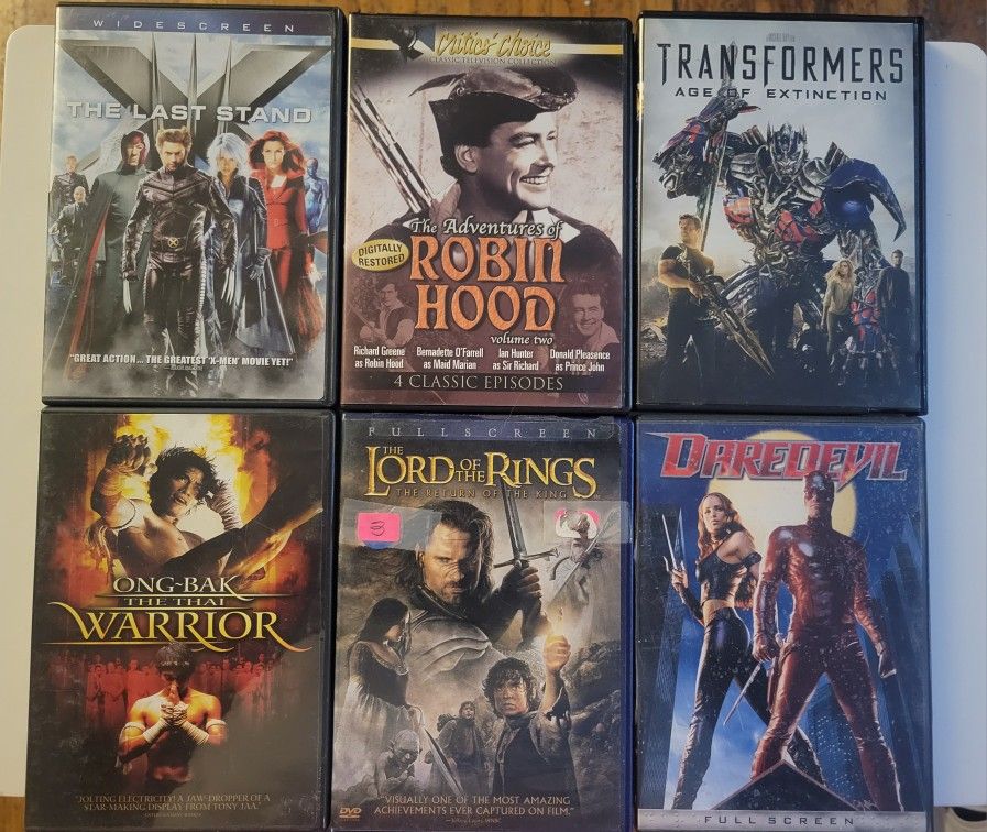 6 Action Movies On DVD