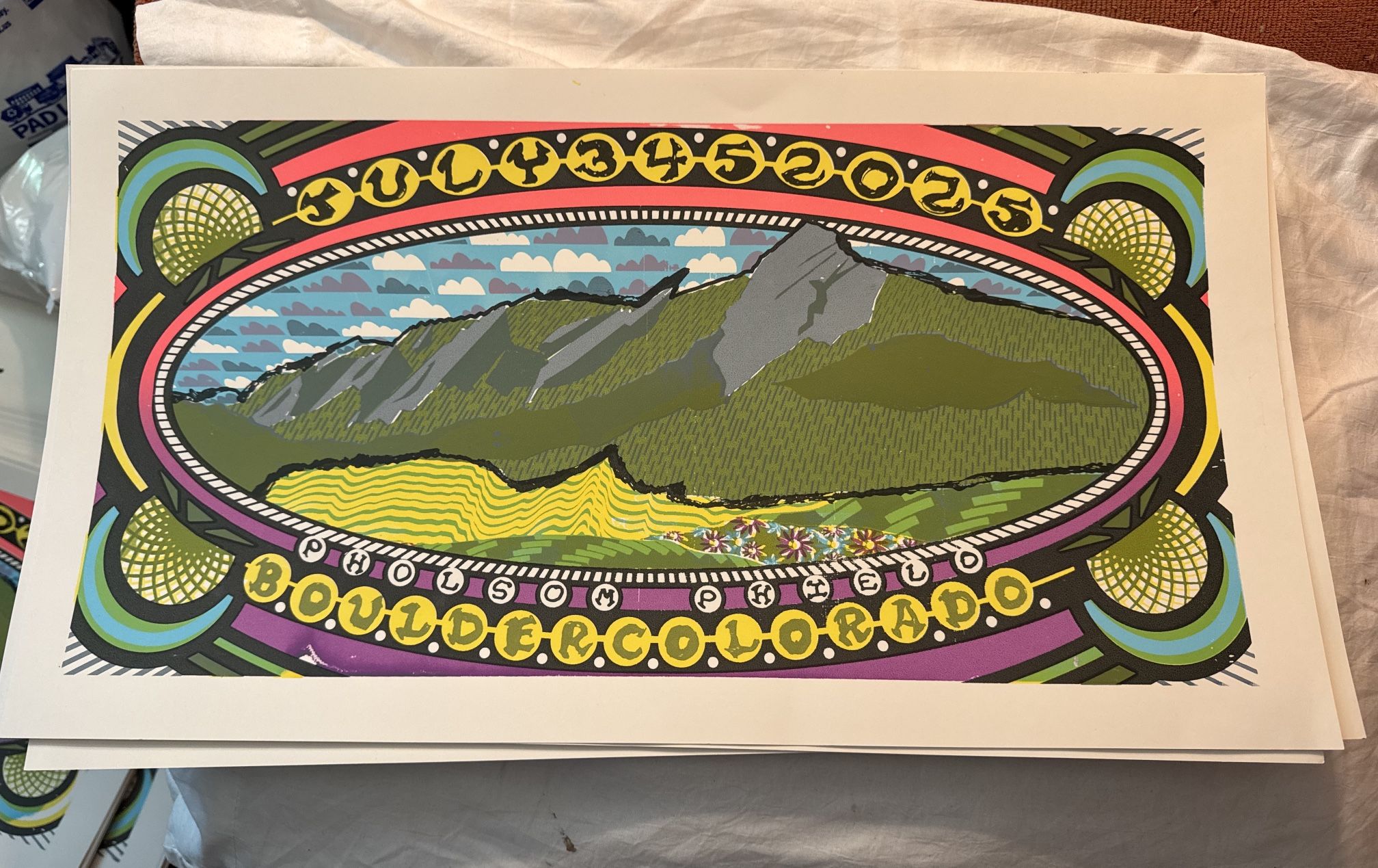 Phish Poster From Folsom Field Boulder Colorado 2025