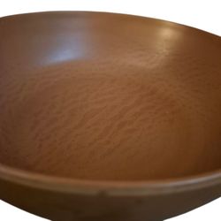 Vintage Ellingers Agatized Wooden Bowl #120 Large 11.5 Inches Brown New Unused