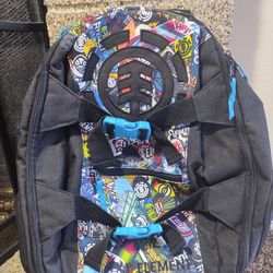 Element Skateboard Backpack Black Design 