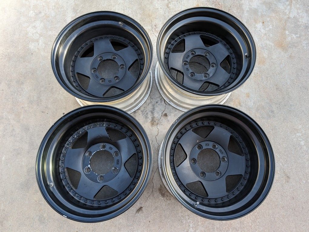 JDM Super Star Lodio Drive 3pc Wheels 6x5.5 Tacoma 6x139.7 Hilux Datsun 4x4 JAOS Enkei