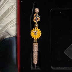 Extended Faith Beaded Pen – Sunflower & Bee Christian Inspiration