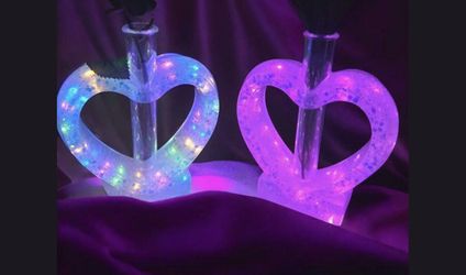 LED Acrylic Heart Vase