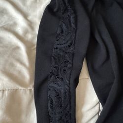 Women’s Black Pants With Size Lace Accent Size Small 