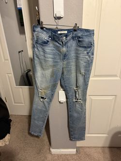 Pacsun Stacked Skinny Distressed Jeans 