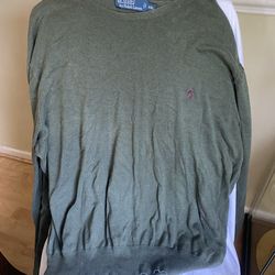 Vintage 90’s Polo Ralph Lauren Green   Sweater XXL Crew Neck Long Sleeve Men's