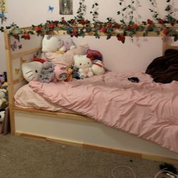 Twin bed with mattress