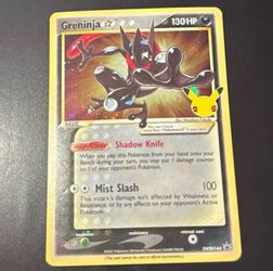 Greninja With 1 Swirl & Gold Star 25th Celebrations Anniversary set deck 2021 NM