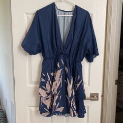 New Jersey Navy Dress Flowy 