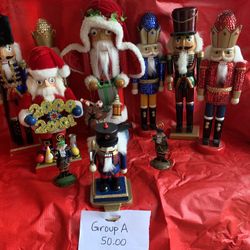 Group A 7 Nutcrackers 1 Stocking Hanger 2 Picture Holders