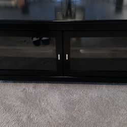 TV Stand- 48-Inch Wide Flat Panel TV Credenza - Black.