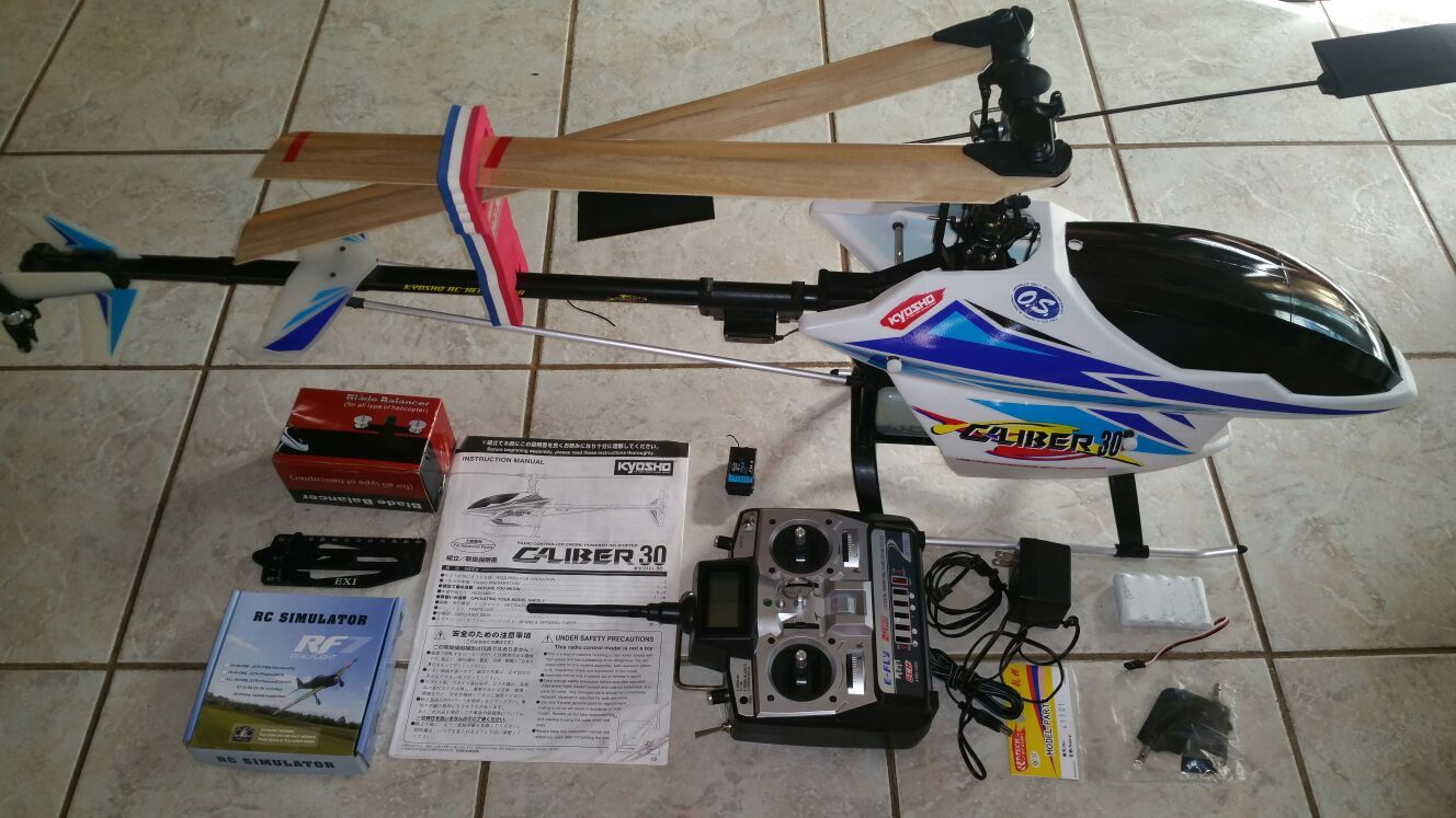 Update Rc helicopter Kyosho Caliber 30 nitro