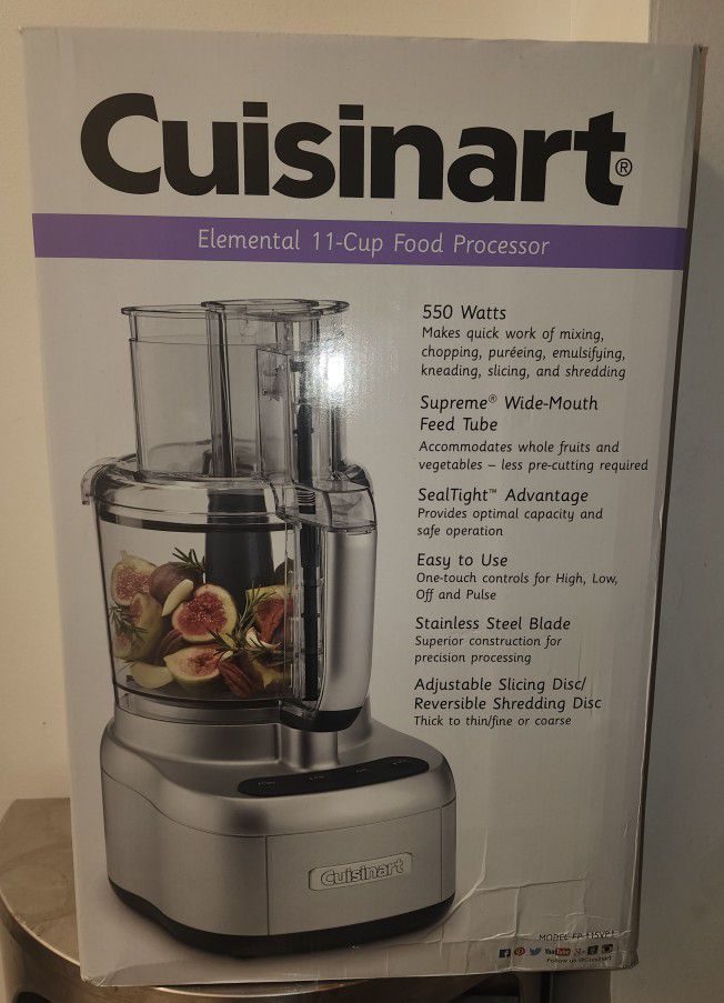 Elemental Series 11-Cup Silver Food Processor with SealTight Advantage Technology

