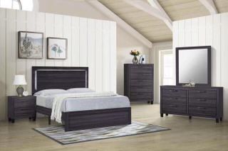 Queen Bedroom Furniture Set  Come With 5-Piece + Mattress & Box Spring Included