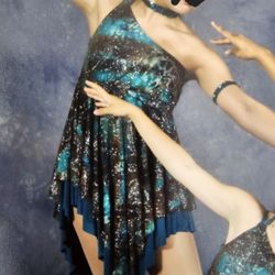 Brown and Teal Dress