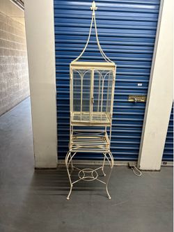 Vintage 70s wrought iron terrarium
