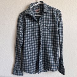 Johnnie-O Plaid Flannel Button Down Shirt Men’s Medium 