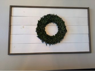 Handcrafted Wall Decor w/Boxwood Wreath