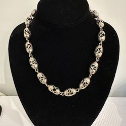 Taxco Los Ballesteros sterling silver barrel chain