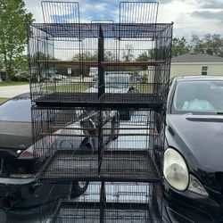 4 Double Breeder Divideable Cages 