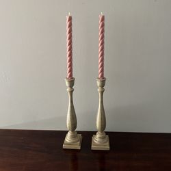 Antique Pair of candleholders