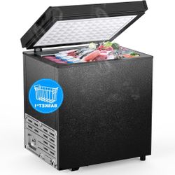 Chest Freezer with Removable Basket, black