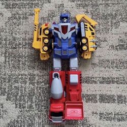 Construction Vehicles Transform Robot Toys  5 in 1 Trucks Gifts for Boys Girls 
