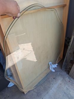 Gold frame glass table