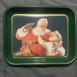 Vintage Coca-Cola Green Christmas Trey