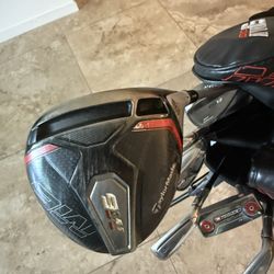 TaylorMade Golf Set: SIM Driver, M6 Irons, Putter, Wedges, Bag - Used