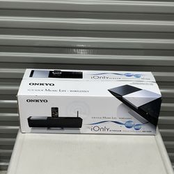 Onkyo Wireless Music System Wi-Fi, Air-Play, Alarm, iPod Dock ABX-N300 Black - Brand New!