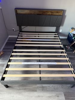 Queen Size Bed Frame With USB Charging